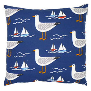 Seaside Sailing, Navy - (45cm x 45cm) Cushion